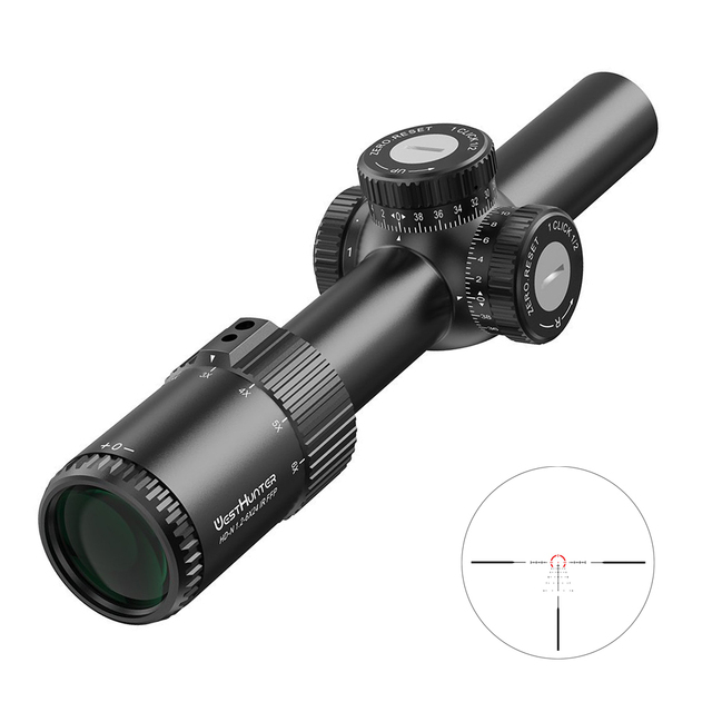 High Quality WestHunter 1.2-6X24 IR FFP LPVO Hunting Scope First Focal Plane Illuminated Optical Sights Outdoor Hunting Scope