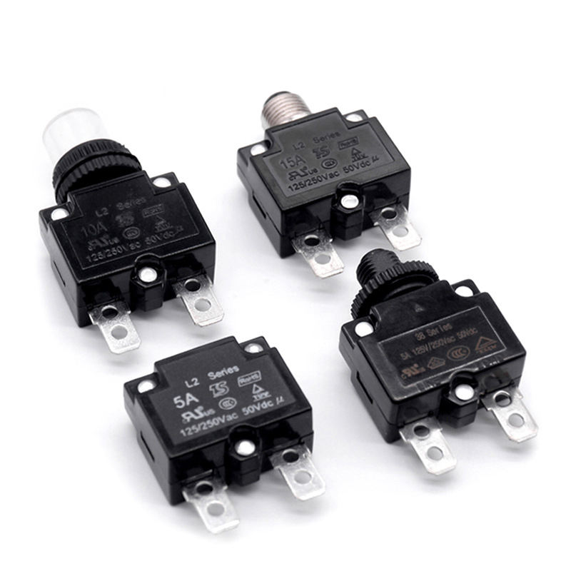 Uxcell 30A Thermal Circuit Breaker 125/250V AC 50V DC 50/60Hz Push