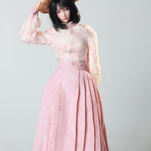 Ensemble Hanfu traditionnel chinois à l'échelle 1/6, jupe et chemisier à motif de cheval, pour figurine féminine de 12 pouces - Product Image 3