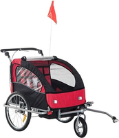 Trailer Sepeda Bayi Roda Tiga 2-IN-1 Terbaru, Platform Baja Anti Karat, Tahan Air, Untuk Belanja, Pantai, Serbaguna, OEM, Perjalanan Luar Ruangan