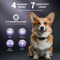 Nouveau collier anti-aboiement pour chiens rechargeable, charge magnétique, écran LED, étanche IPX6, 7 niveaux de sensibilité