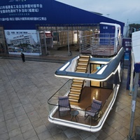 Villa Conteneur Modulaire Préfabriquée en Panneaux Sandwich Prêts à l'emploi, Structure en Acier, Étanche, Écologique, Luxe Moderne
