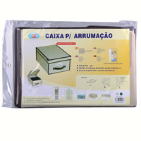Boîte de rangement en tissu avec carton couvert décoratif Living Box pliable non tissé pliable organisateur