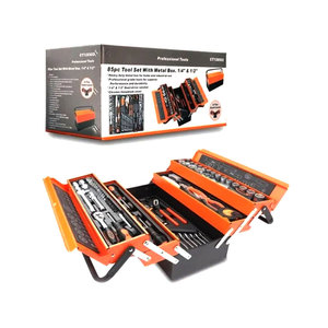 Wholesale Car Repairing 85pcs Hand Socket <b>Security</b> Household Case Wrench Set Mechanical Metal Box 85-piece Metal Tool - Product Image 1