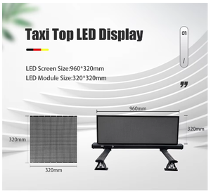 Écran LED de toit de taxi haute définition imperméable P2.5 pour extérieur avec haute luminosité, taille 960*320 mm - Product Image 3