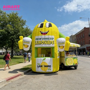 Stand géant gonflable en forme de citron pour la promotion d'un stand de limonade - Product Image 6