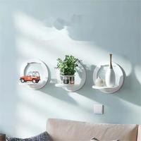 Étagères flottantes hexagonales en PVC, décoration intérieure, étagère de rangement ronde, étagère décorative carrée, étagère murale