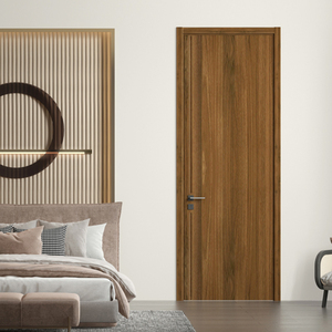 Venta caliente residencial de alta calidad losa casas económicas puerta cama personalizada clásico conjunto de puerta principal diseño puertas dobles de madera - Product Image 2