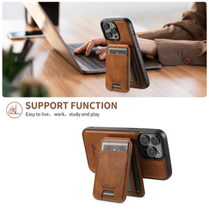 Funda de cuero magnética con tarjetero y billetera portátil para iPhone 17 Pro - Product Image 4