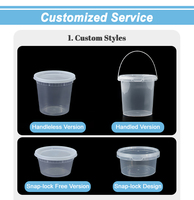 8oz 12oz 16oz 24oz 32oz Voedselveilige plastic deli-containers, BPA-vrij, lekvrij, voor restaurants, catering en voedselopslag
