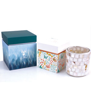 Cajas de velas de lámina de oro mate reciclables ecológicas personalizadas, revestimiento UV brillante duradero en relieve, 4 opciones de tamaño, cartón - Product Image 5