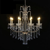 Lustre en cristal décoratif élégant pour salle de mariage avec plafonnier électrolytique et rideaux perlés
