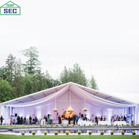Grandes tentes de mariage blanches de luxe pour l'extérieur 5x10 20x30 20x40, chapiteau pour événements, fête, mariage