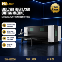 Découpeuse laser à fibre métallique entièrement fermée avec porte latérale, puissance moyenne à élevée, certifiée CE, directement de l'usine