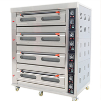 Vigevr Crown Series 4-dekken gasoven, 16-bakplaten digitale dekoven voor consistente, gelijkmatige bakking van ambachtelijke gebakjes