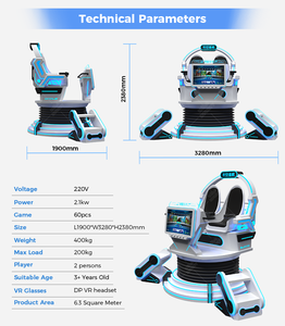 Vr Starship Shape Vr Amusement Ride <span class=keywords><strong>Simulator</strong></span> Máquinas de realidad virtual Vr 9D Egg Motion Chair 2 asientos 9D Cine de realidad virtual - Product Image 5
