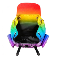 Sac à dos grande capacité pour homme, tendance 2026, dégradé arc-en-ciel gaufré, sac à dos de loisirs et d'affaires pour ordinateur portable