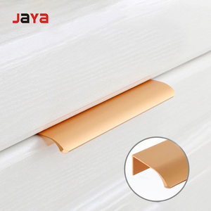 JAYA Black Hole-free Hidden Long American Cabinet Wardrobe Door Arc Aluminum Anti-collision Edge Invisible Aluminum Handle - Product Image 2