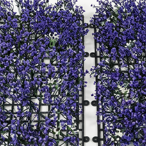 Artificial Purple Mini Grass Floral Panel Decorative <b>Flower</b> <b>Wall</b> Mat UV Resistant Vertical Garden Panel Indoor Outdoor Decor - Product Image 6