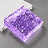 Bloc de verre 150x150x50mm, brique carrée solide, cloison décorative intérieure, vente en gros, directement de l'usine