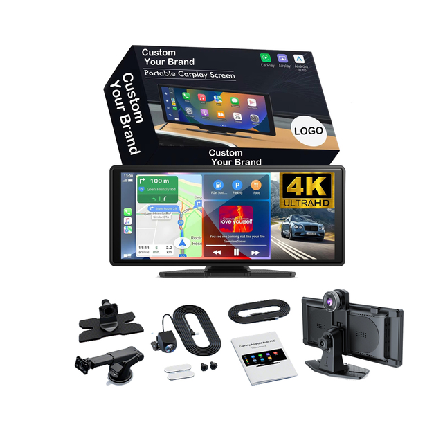 DriveSyncKits 60FPS Car Navigation Screen with 4K Dash Cam 1080P Backup Cam 10.26 Inch Portatil Pantalla Para Automovil