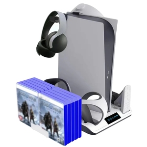 Support de refroidissement pour casque VR PSVR2-007, support de rangement et de présentation pour manettes <span class=keywords><strong>PS5</strong></span>, support de charge pour <span class=keywords><strong>PS5</strong></span> <span class=keywords><strong>PS</strong></span> <span class=keywords><strong>VR2</strong></span> - Product Image 2