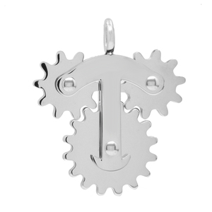 Pendentif Hip Hop tendance en acier inoxydable, bijou géométrique steampunk, collier personnalisé - Product Image 2