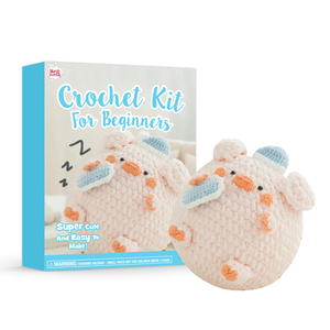 Beyonday Cute Piggy <b>DIY</b> Crochet <b>Kits</b> for Adults Woven Crochet <b>Kits</b> for Beginners With Step-By-Step Video Tutorials - Product Image 1