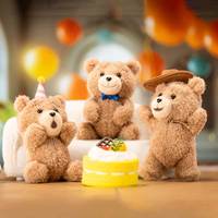 Authentiques jouets en peluche PVC Popmart, figurines d'action Teddy Bear Ted2, pendentifs, boîte mystère de 6 pièces, jolies poupées de dessin animé, cadeau mystère tendance