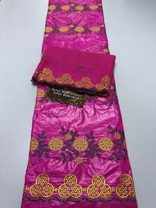 ผ้าบาซินโบรเด้ลูกไม้ 2026 ผ้าลูกไม้คุณภาพสูง ผ้าบาซินริชเนื้อนุ่ม ผ้าบาติกล่าสุดสำหรับงานปาร์ตี้ 7 หลา/ล็อต - Product Image 4