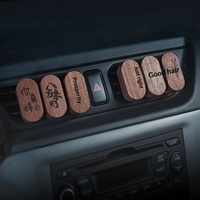 Diffuseur d'aromathérapie pour voiture ovale, flacon vide pour huile essentielle, parfum, décoration en bois de noyer noir, désodorisant, longue durée