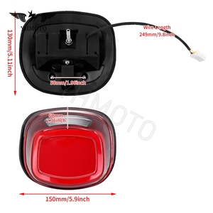 ไฟท้าย YHMOTO สำหรับ Harley Sportster XL 1200 Softail Dyna FLHC FLHTCU ไฟเบรก - Product Image 5