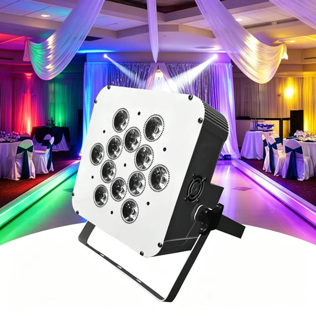 Flat Small Battery Powered 150W RGBWAUV Moving Head Uplight DMX for Wedding Decoration Remote Control DJ LED Wash Light