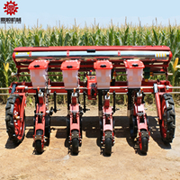 Semoir de fertilisation de maïs à haute efficacité, type suspendu pour terres agricoles, semoir de précision à 4 roues traîné par tracteur pour semis directes de soja