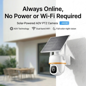 Cámara de <span class=keywords><strong>Seguridad</strong></span> Solar para Exteriores WiFi6 con Batería, PTZ 1080P, Visión Nocturna a Todo Color, Detección Humana, Grabación AOV 24/7 - Product Image 1