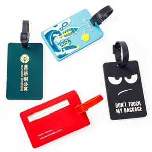 OEM Custom Soft 2D Anime Silicone PVC Luggage <b>Tag</b> Cute Fashion Letter Logo <b>Name</b> Travel <b>Tag</b> - Product Image 4