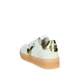 Sneakers da Donna Victoria Bianche e Oro con Suola Chunky, Sneakers alla Moda - Product Image 2