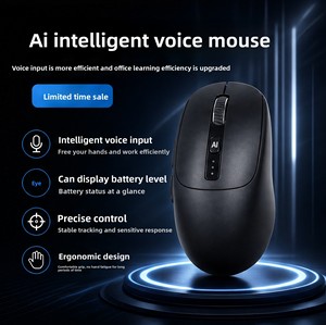 <span class=keywords><strong>Souris</strong></span> USB à commande vocale alimentée par l'IA, affichage du niveau de batterie, logiciel gratuit à vie, prête à l'emploi au bureau, conçue ergonomiquement pour ordinateur portable - Product Image 2
