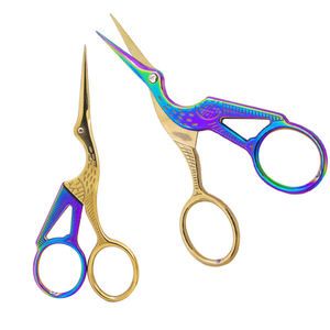 Vẻ đẹp làm móng tay gấp kéo nhọn đầu cong cổ may cắt kéo công cụ may thêu cần cẩu chim cắt kéo - Product Image 4