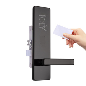 Système de serrure de porte d'hôtel intelligent en acier inoxydable argenté de haute qualité et économique avec logiciel SDK gratuit et carte électronique 6088 C - Product Image 1