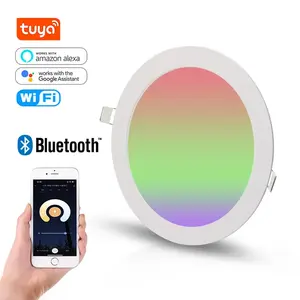 Tuya Smart APP Controlled 18W RGBWW Wifi Smart Ceiling Light 110-240V Smart LED Panel Light