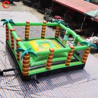 Aire de jeux gonflable de rebond d'airbag de montagne de saut gonflable en PVC de 6x6m avec accessoires de réparation de souffleur d'air enfants adultes