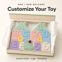 Blocs en silicone OEM ODM en forme de cheval avec ventouse, sans BPA, pour le jeu dans le sable, pour les tout-petits de 0 à 4 ans