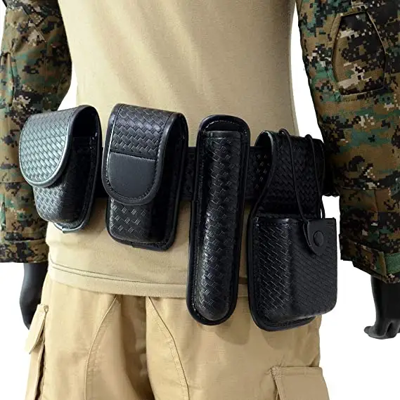 Tactical Belt 8-in-1 Duty Belt Kit with Pouches Law Enforcement Utility Security Belt