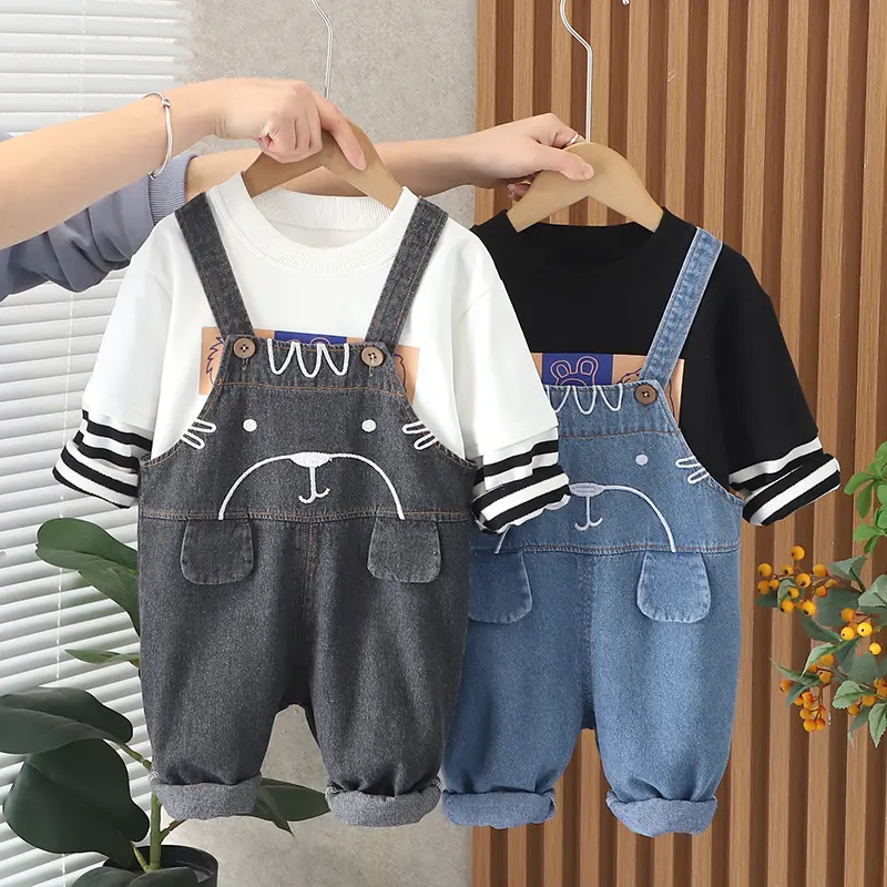 Комплект одежды для мальчиков из 2 предметов, пуловер с капюшоном и штаны с принтом «Bearprint» для маленьких мальчиков, комплекты одежды для младенцев, детская одежда