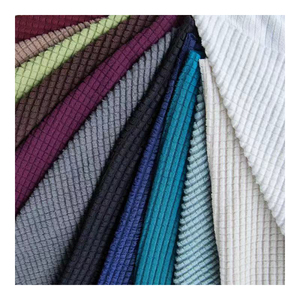 Fourniture d'usine tricoté trame spandex rayure plaid stretch polaire pour housse de canapé - Product Image 1