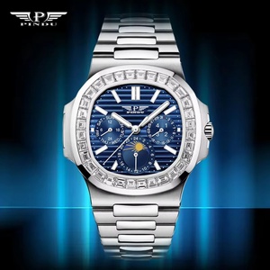 Reloj Mecánico Manual de Acero Inoxidable PINDU 6502 2025, Ligero, de Lujo, para Hombre, Resistente al Agua 5BAR, con Calendario, 40-44mm - Product Image 1