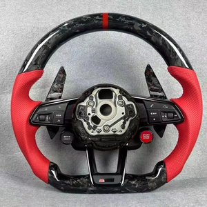 <span class=keywords><strong>Volante</strong></span> de botón de inicio LED de carbono forjado personalizado para Audi R8 TT Q6 Q7 A3 A7 <span class=keywords><strong>A4</strong></span> A5 B8 B9 S4 A6 C7RS Q5 versión deportiva de 4 botones - Product Image 3