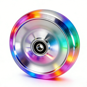 Roues de <span class=keywords><strong>trottinette</strong></span> pro haute performance au design personnalisé, en PU, avec entretoise magnétique flottante, technologie LED, absorption des chocs, durables - Product Image 5