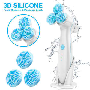 <span class=keywords><strong>Brosse</strong></span> <span class=keywords><strong>nettoyante</strong></span> faciale en silicone 3D en forme de V à triple <span class=keywords><strong>brosse</strong></span> pour un nettoyage en profondeur – Meilleure vente - Product Image 5